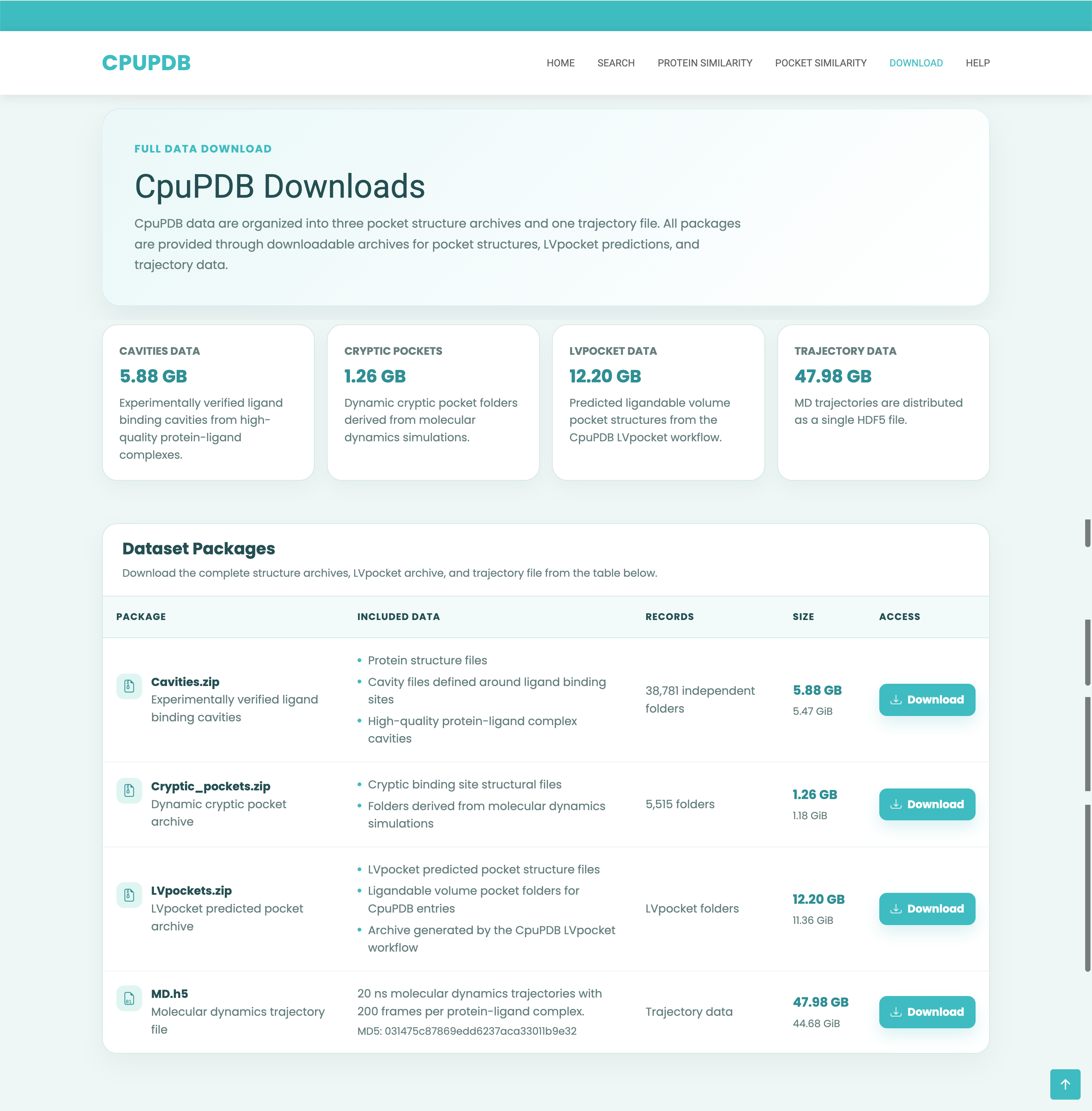 CpuPDB download page